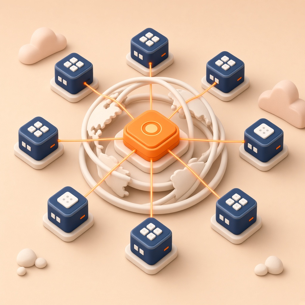 Serververse edge network hub and regional PoP nodes